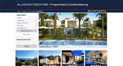 Desktop Screenshot of alacant-estates.com