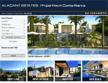 Tablet Screenshot of alacant-estates.com